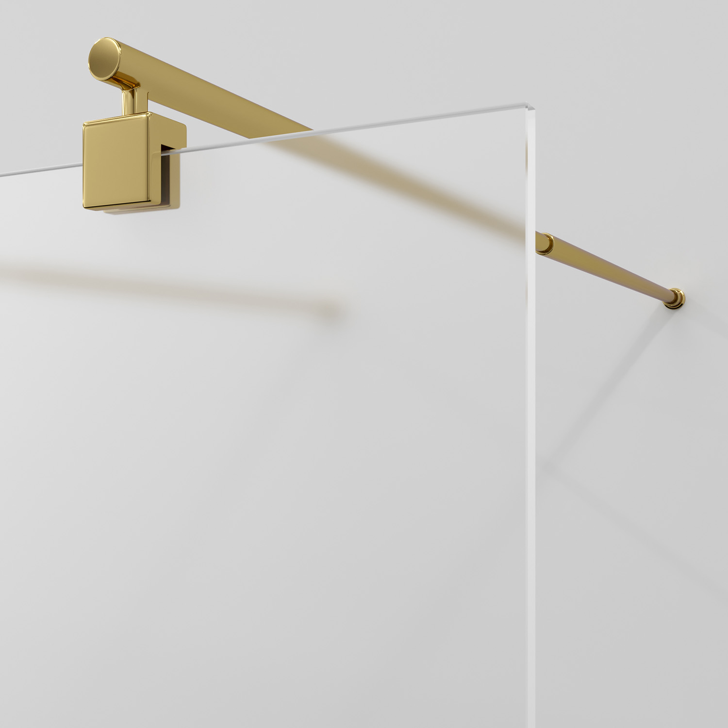 Душевая перегородка WasserKRAFT Vechte 60W39PG-MG глянцевое золото