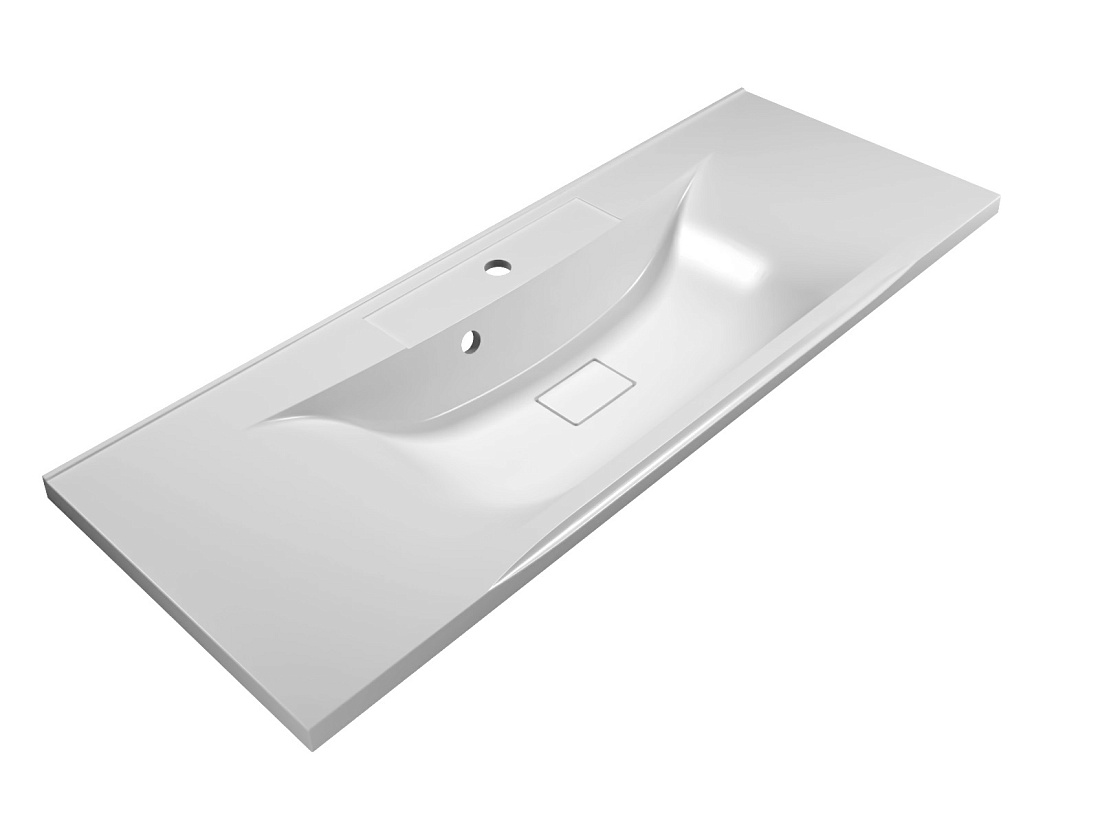 Тумба с раковиной Francesca Доминго М 90 напольная, 3 двери, 2 ящика, белая