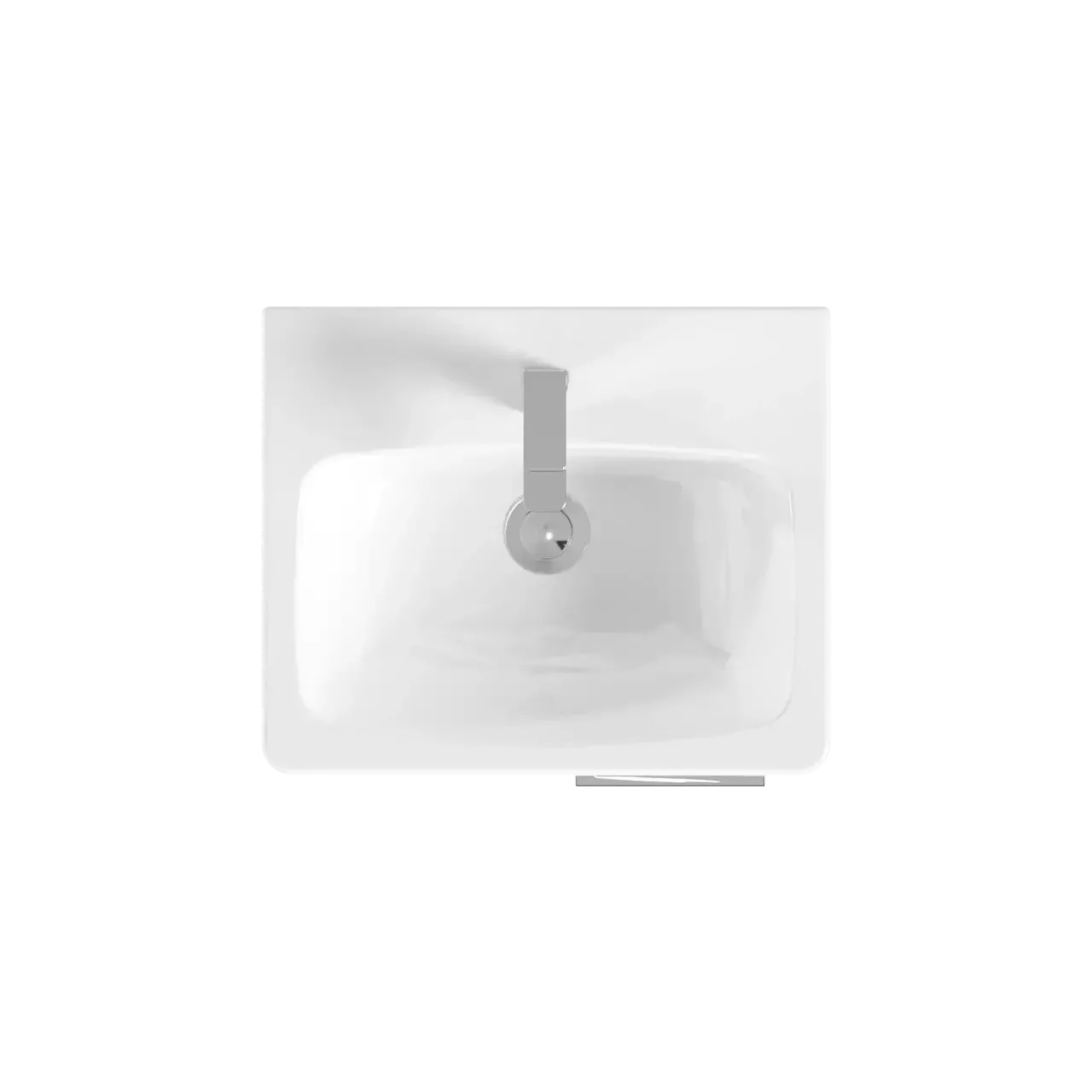 Тумба напольная 1Marka Tera 55Н с раковиной Нео 55, 1 дверь, белый/дуб сонома