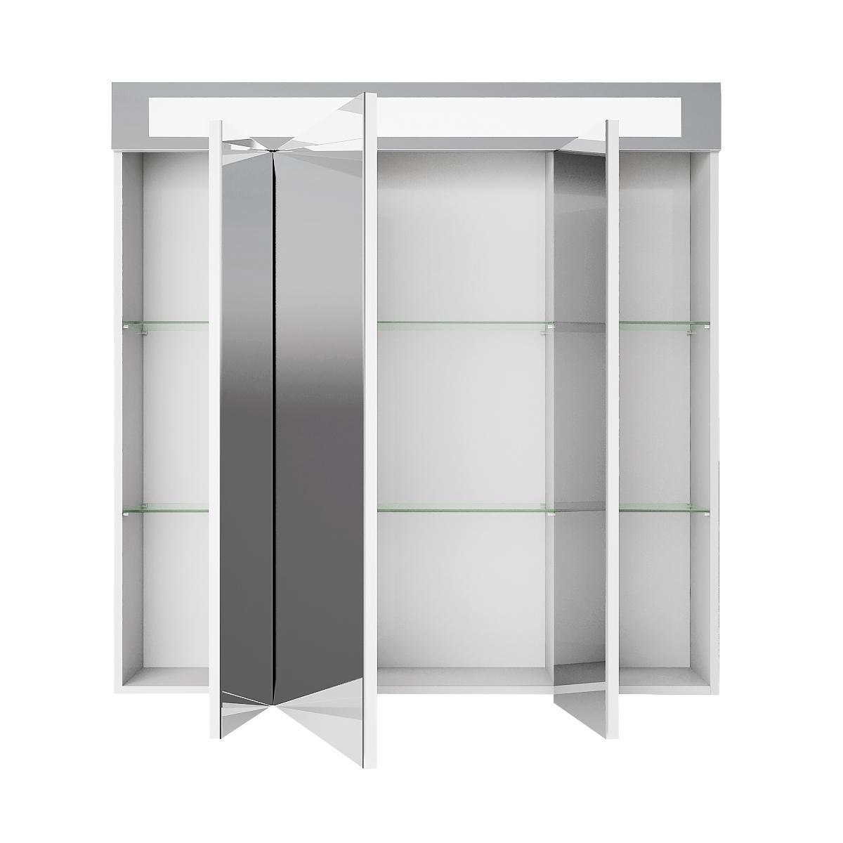 Зеркальный шкаф Dreja Uni 80 см, белый