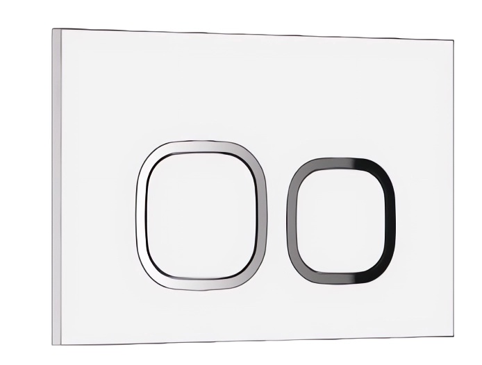 Кнопка смыва Cerutti Spa CR01WH (белая, глнцевая)