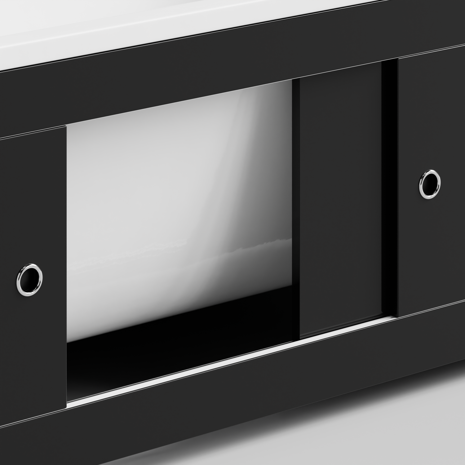 Экран под ванну Vod-ok Купе 170 раздвижной Черный глянец