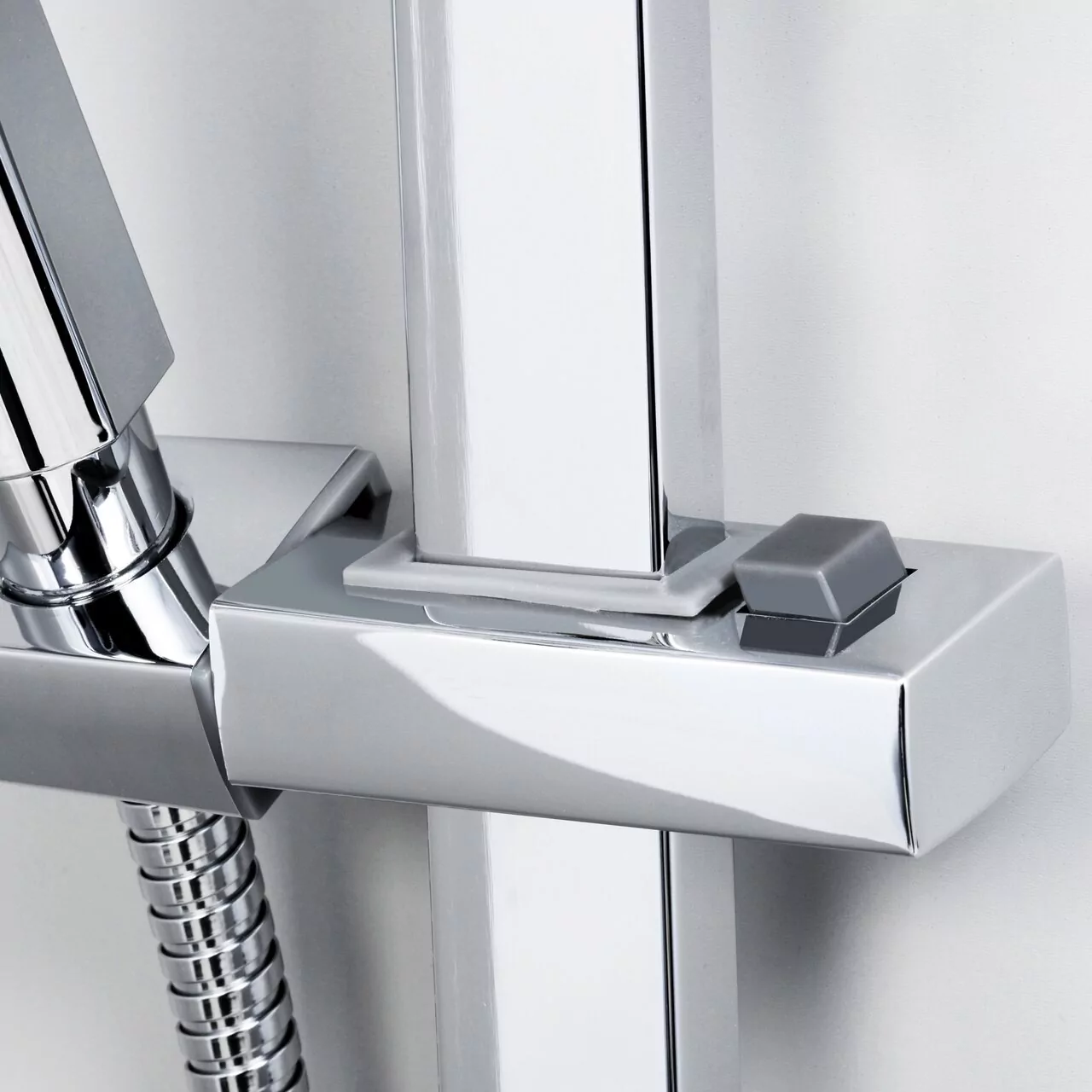 Штанга для душа WasserKraft A145 с лейкой и шлангом, хром