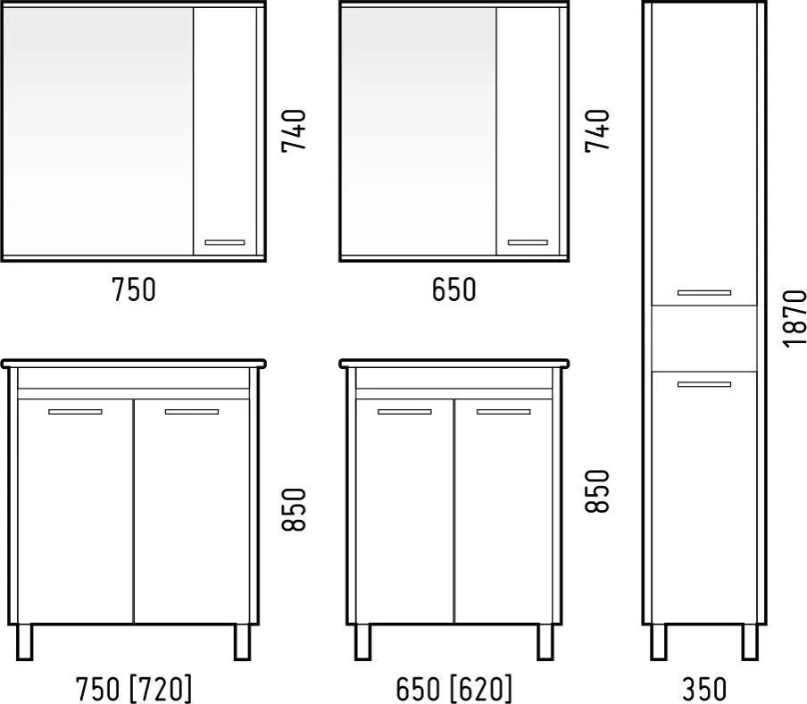 Зеркало-шкаф Corozo Лорена 75/С R свет, лайн