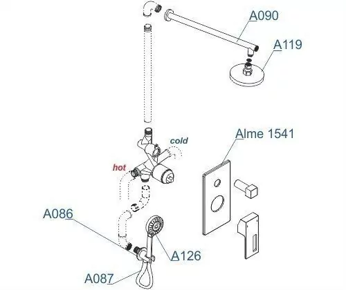 Душевой комплект WasserKraft A16590 хром