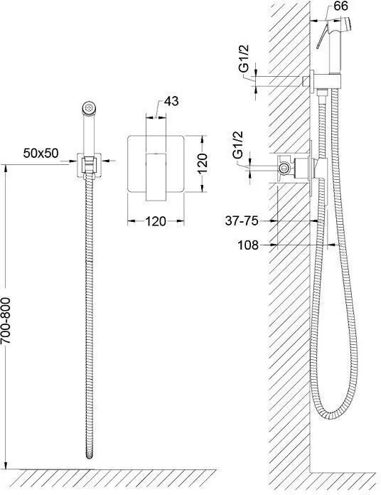 Смеситель с гигиеническим душем Timo Selene 2089/00SM хром