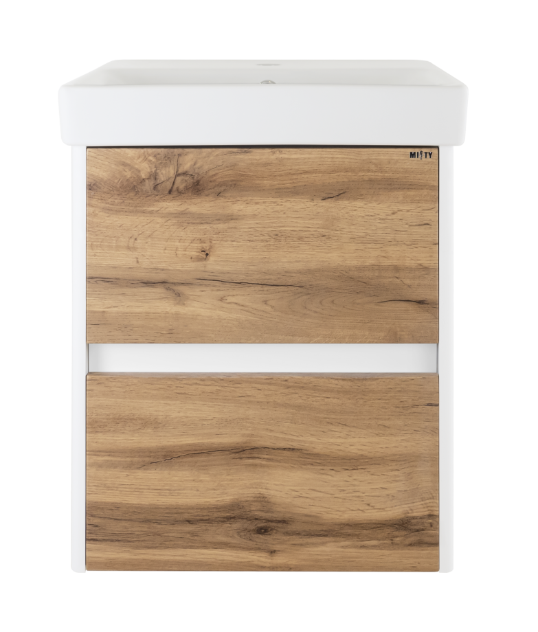 Тумба с раковиной Misty Адриана 45 подвесная, белый