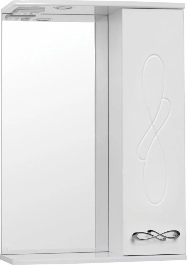 Зеркало с шкафчиком Style Line Венеция 55/С R свет, белый