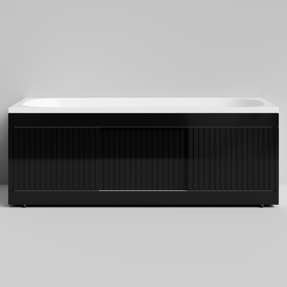 Экран под ванну Vod-ok Тач 150 раздвижной Черный глянец