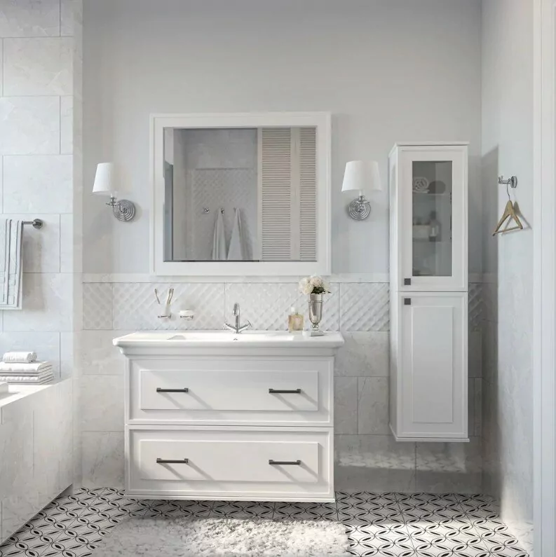 Пенал Sanflor Модена 34 R подвесной, белый матовый