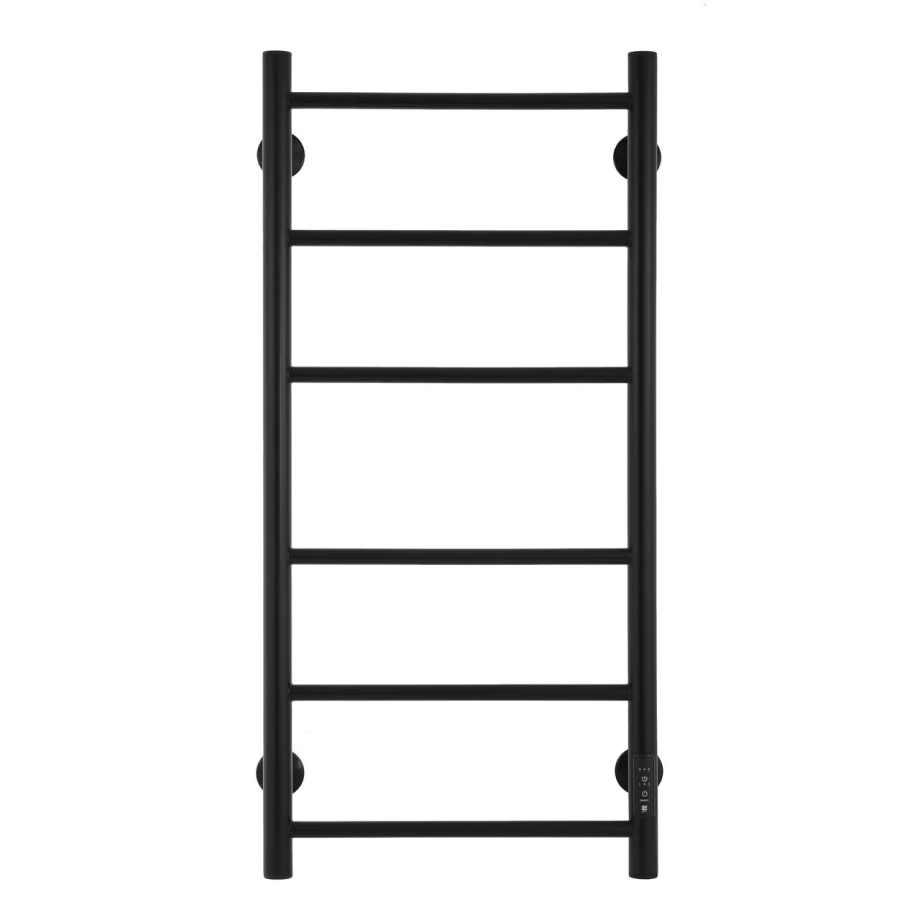 Полотенцесушитель электрический Energy Round 900x400 с таймером, черный матовый