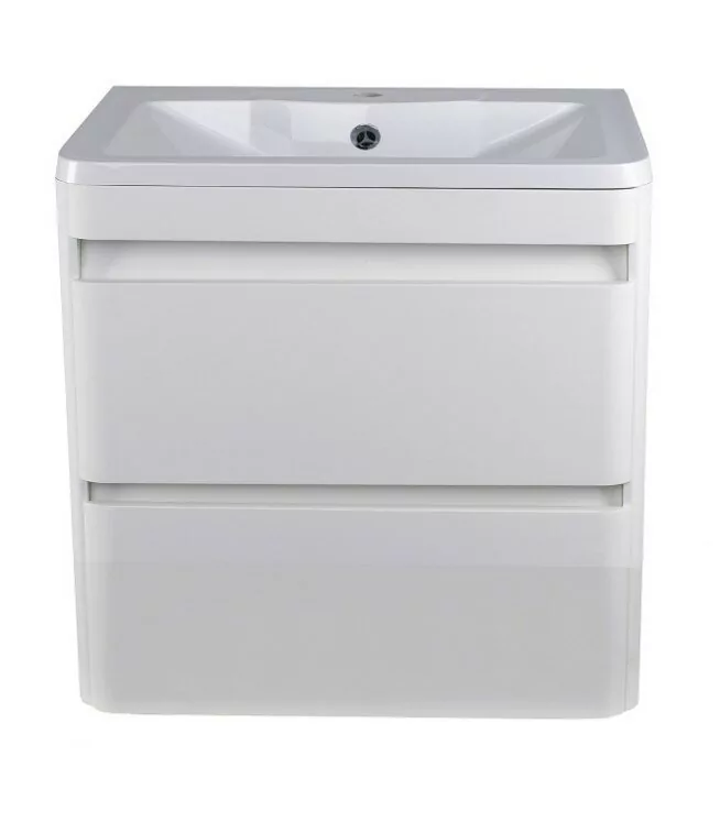 Тумба подвесная Style Line Атлантика 60 Plus Люкс с раковиной Атлантика 60, антискрейч, белый матовый