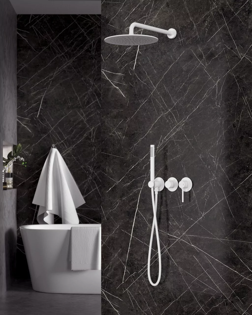 Душевой комплект Timo Saona SX-2349/16SM белый матовый