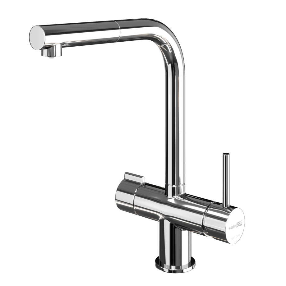 Смеситель для кухни под фильтр с выдвижной лейкой WasserKraft A8917 глянцевый хром