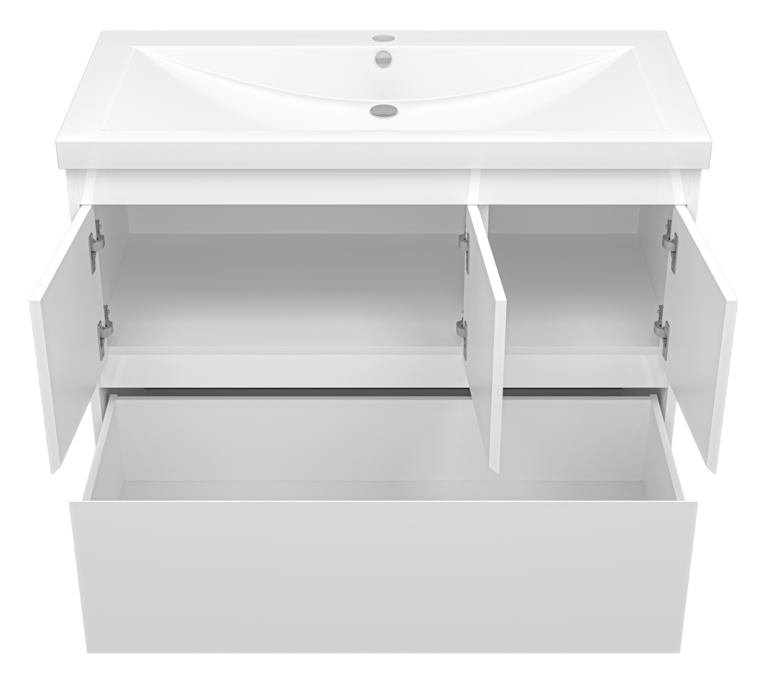 Тумба с раковиной Misty Алиса 100 белый