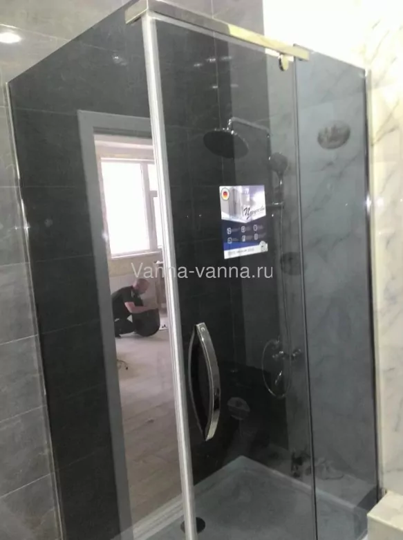 Душевой уголок Alex Baitler AB244-120 120х90 прямоугольный, без поддона, тонированное стекло, хром