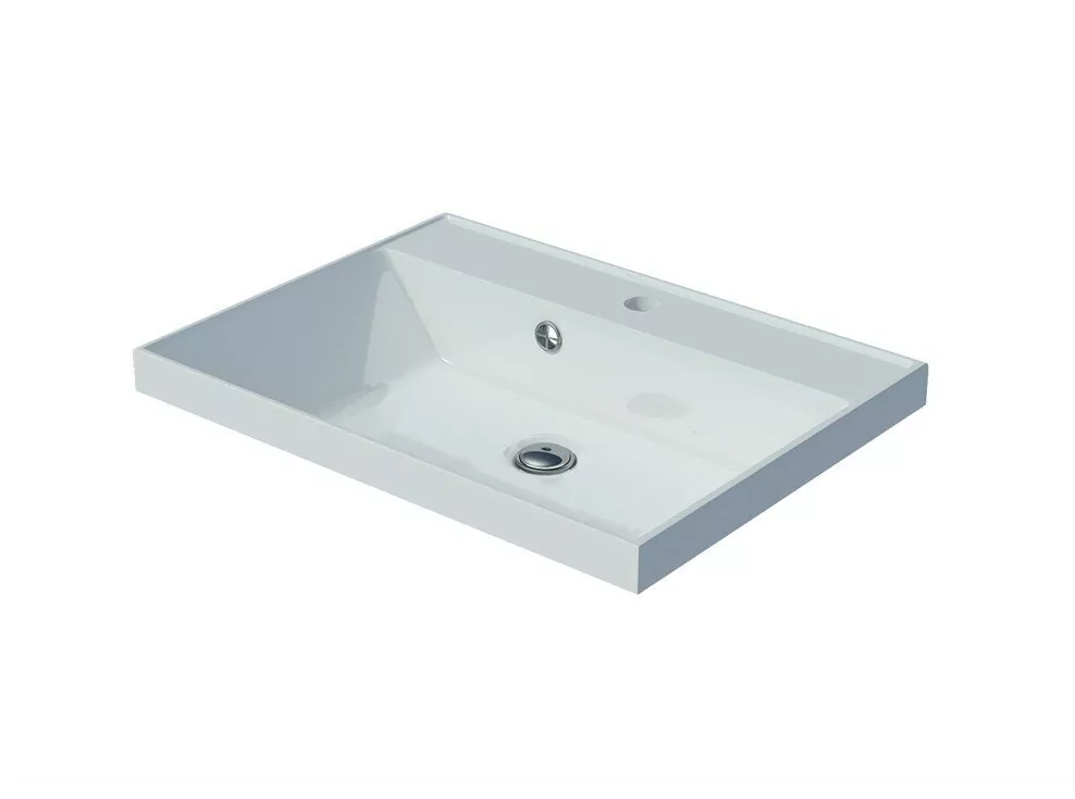 Тумба подвесная Vod-ok Тач 60 2 ящика с раковиной Classica 60, белая + 13 цветов