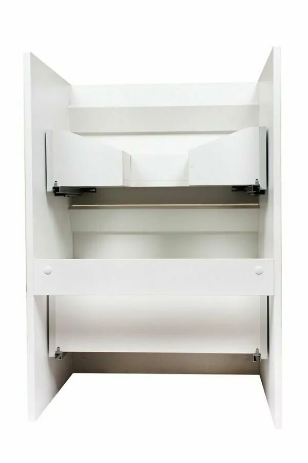 Тумба напольная Style Line Даллас 110 Люкс Plus Эмаль с раковиной Даллас 110 L под стиральную машину, два ящика, левая, белая