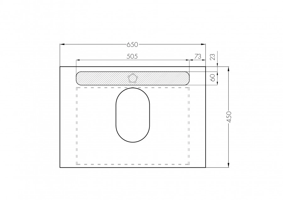 Тумба подвесная Aquaton Лофт Урбан 65 с раковиной MILA 35х50, серый графит, дуб орегон