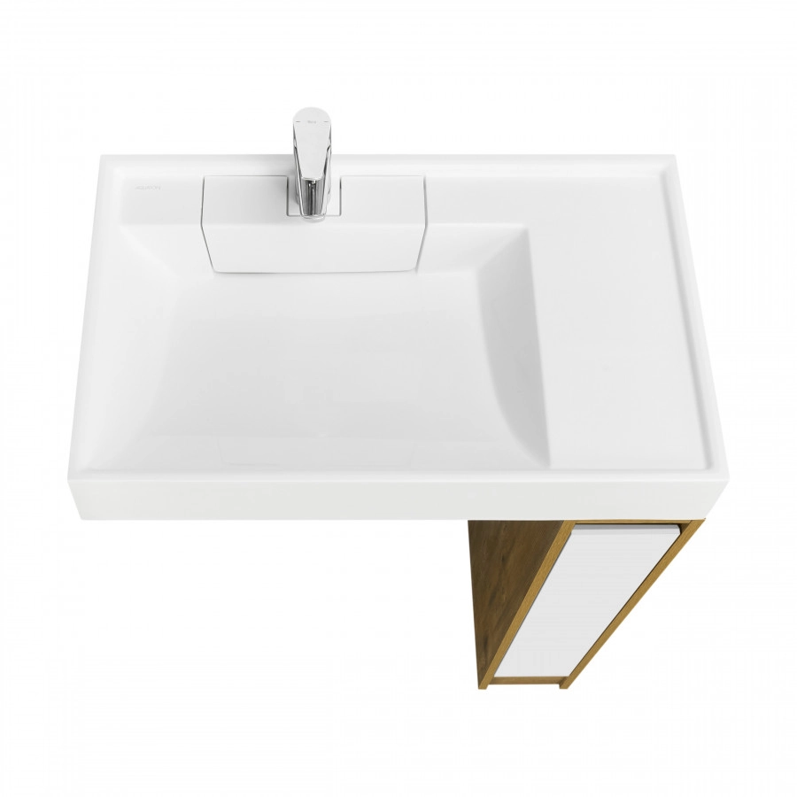 Тумба под раковину AQUATON Лондри 20 Дуб Рустикальный/белый