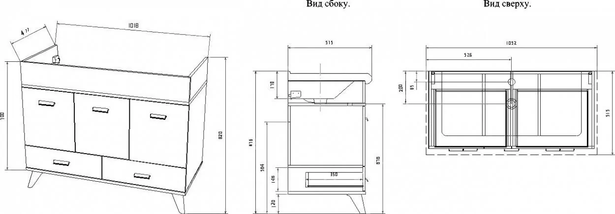 Тумба с раковиной Sanflor Бруно 105 напольная, белый матовый/орегон Тумба с раковиной Sanflor Бруно 105 напольная, белый матовый/орегон