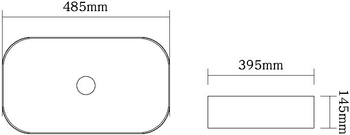 Раковина SantiLine SL-1105MB накладная, черный матовый