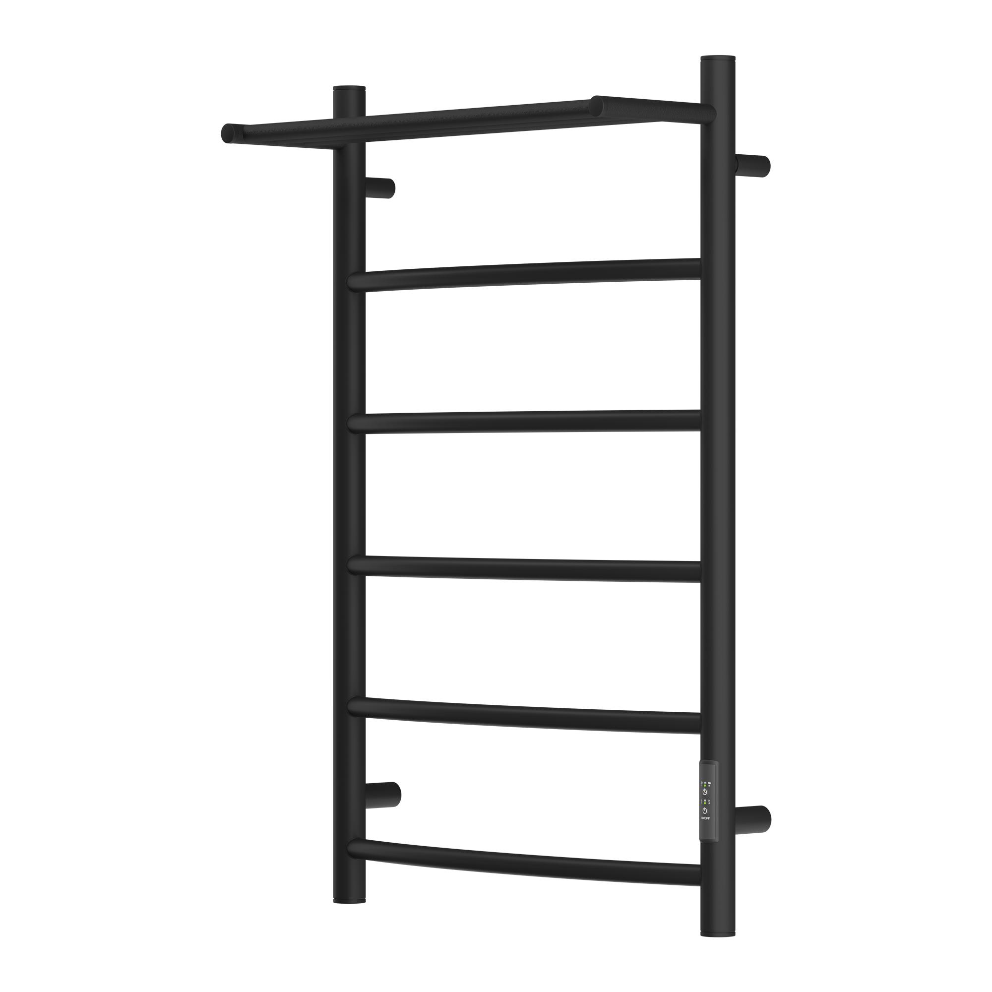 Полотенцесушитель электрический APEXTERMO Corona CR01185BM 800x500 с полкой, черный матовый