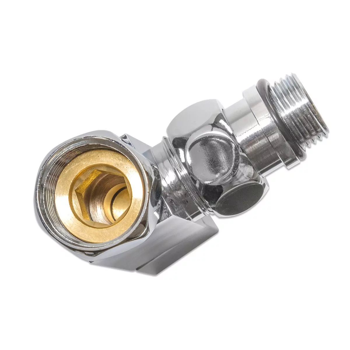 Вентиль угловой Laris 3/4"х1/2" г/ш хромированный для п/с квадратный LX 855SCH0504 2 шт.