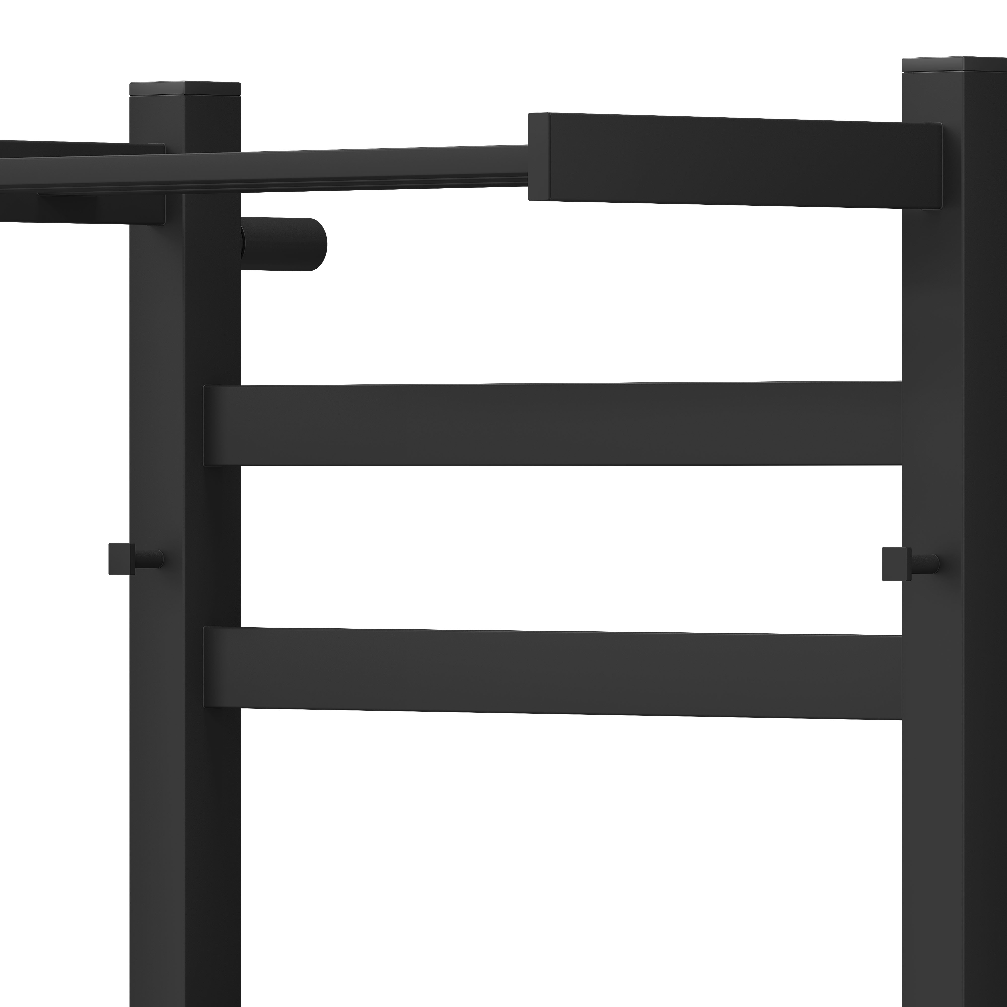 Полотенцесушитель электрический APEXTERMO Terra TR11184BM 800x400 с крючками и полкой, черный матовый