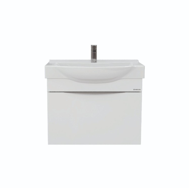 Тумба Onika Навиа 80 с раковиной Беверли 80 подвесная, белая