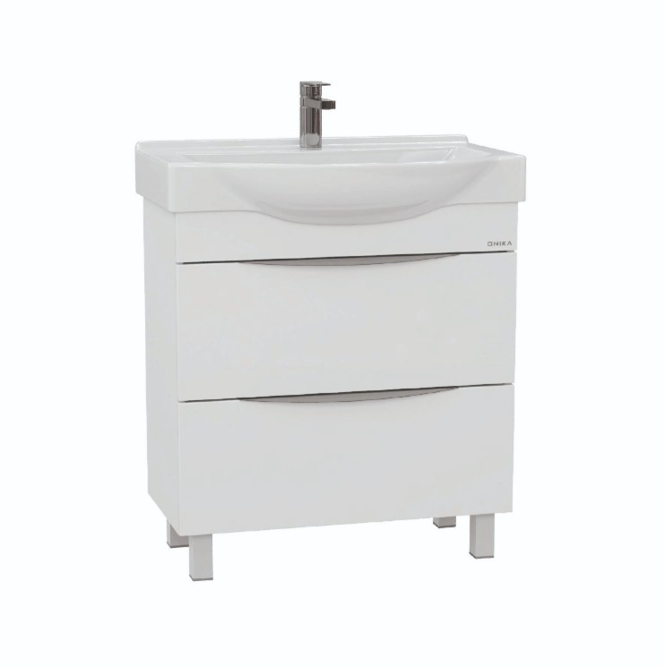 Тумба Onika Навиа 80 с раковиной Беверли 80 напольная, белая