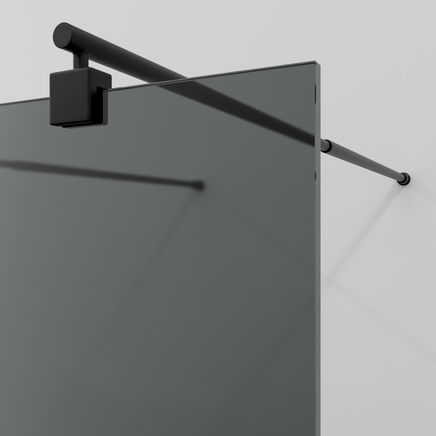 Душевая перегородка WasserKRAFT Vechte 60W46MB-TG черный матовый