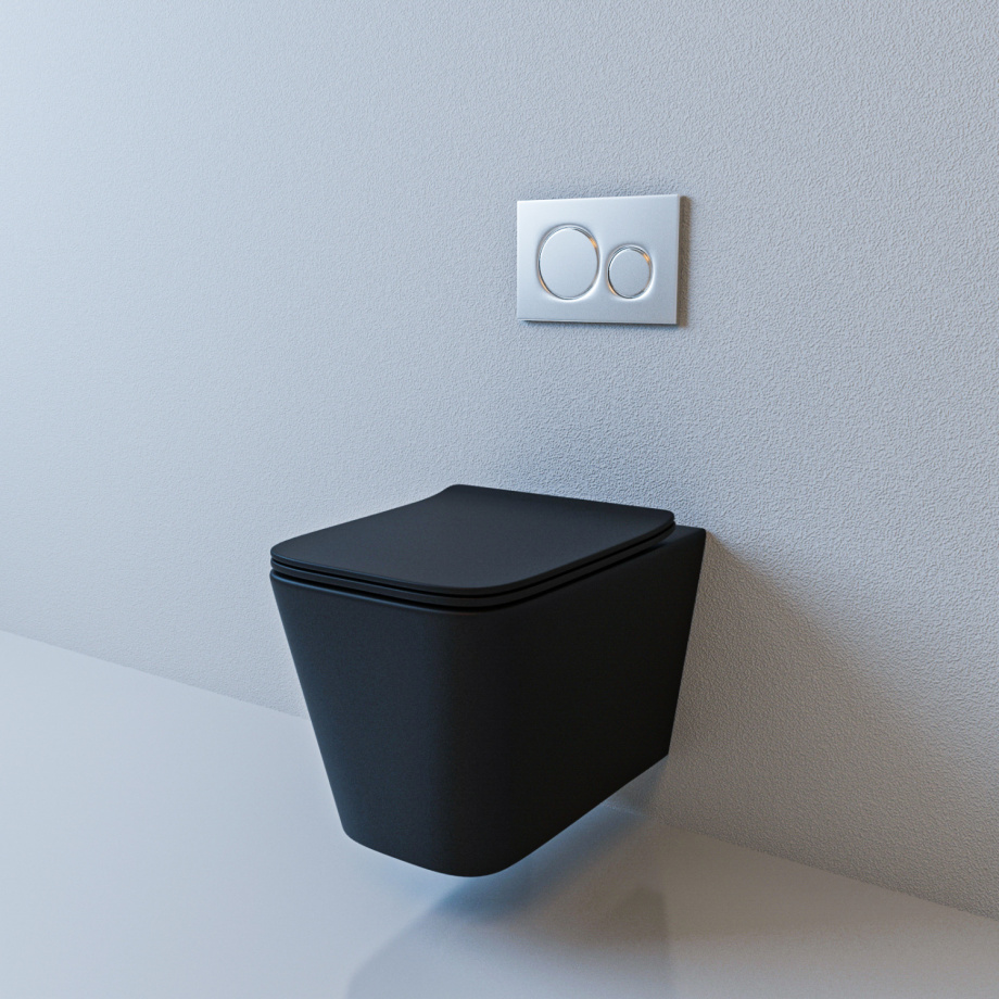 Унитаз подвесной Esbano GARTEZ (Matt Black) 510x345x340