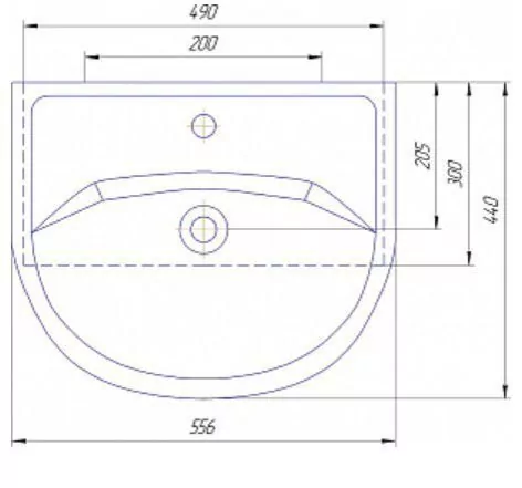 Тумба с раковиной Style Line Жасмин 55 напольная, белая