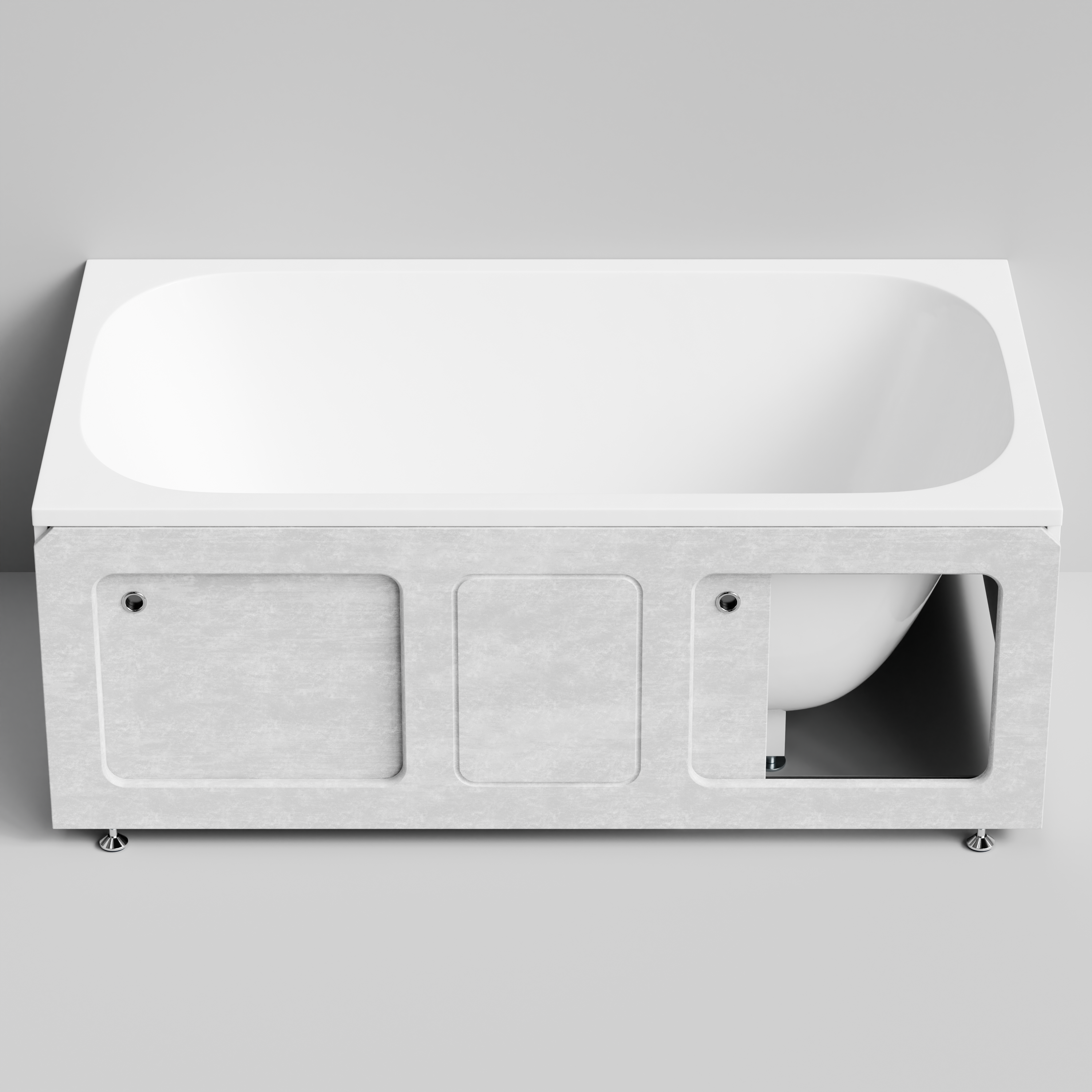 Экран под ванну Vod-ok Хит 150 раздвижной Белый камен