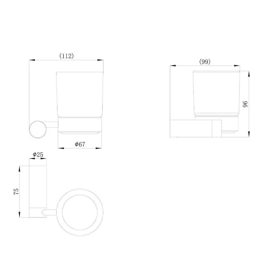 Стакан для щеток Raiber Graceful RPB-80007 черный матовый
