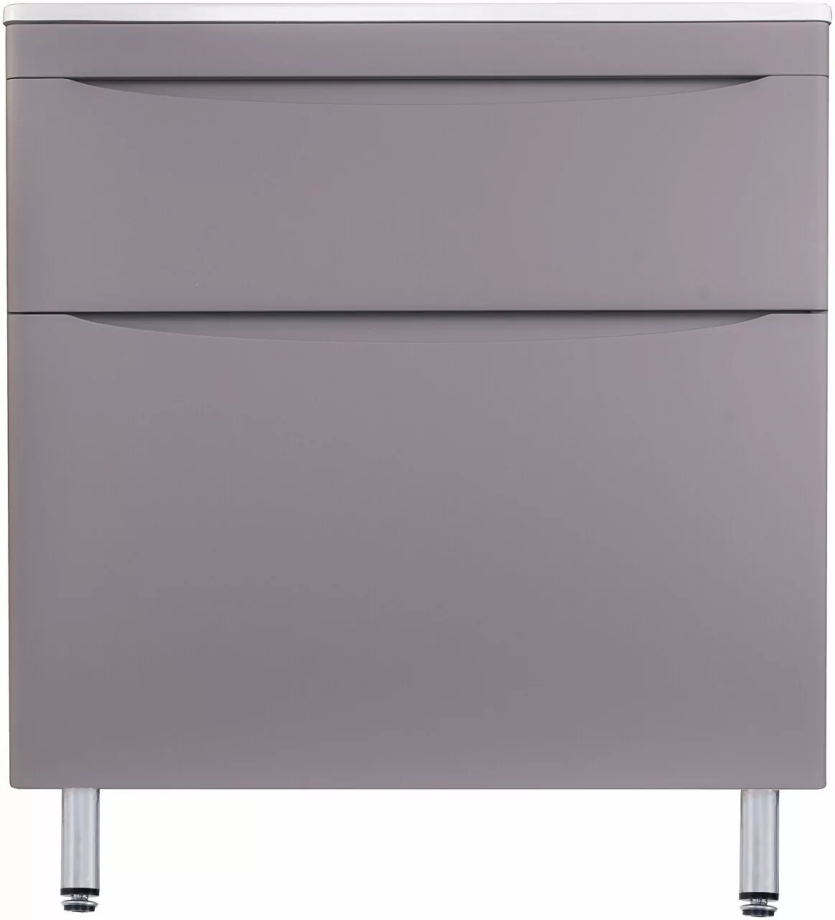 Тумба с раковиной Style Line Бергамо мини 90 Люкс, напольная, антискрейч, серый матовый