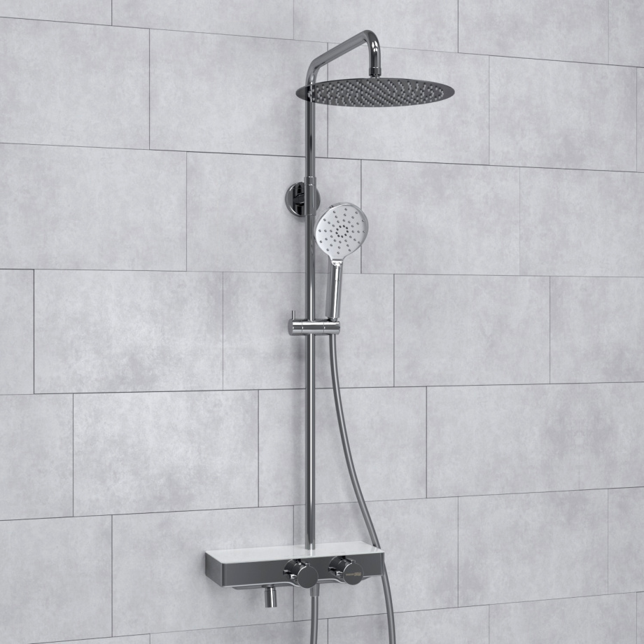 Душевая стойка WasserKraft A113.116.127.CH Thermo хром