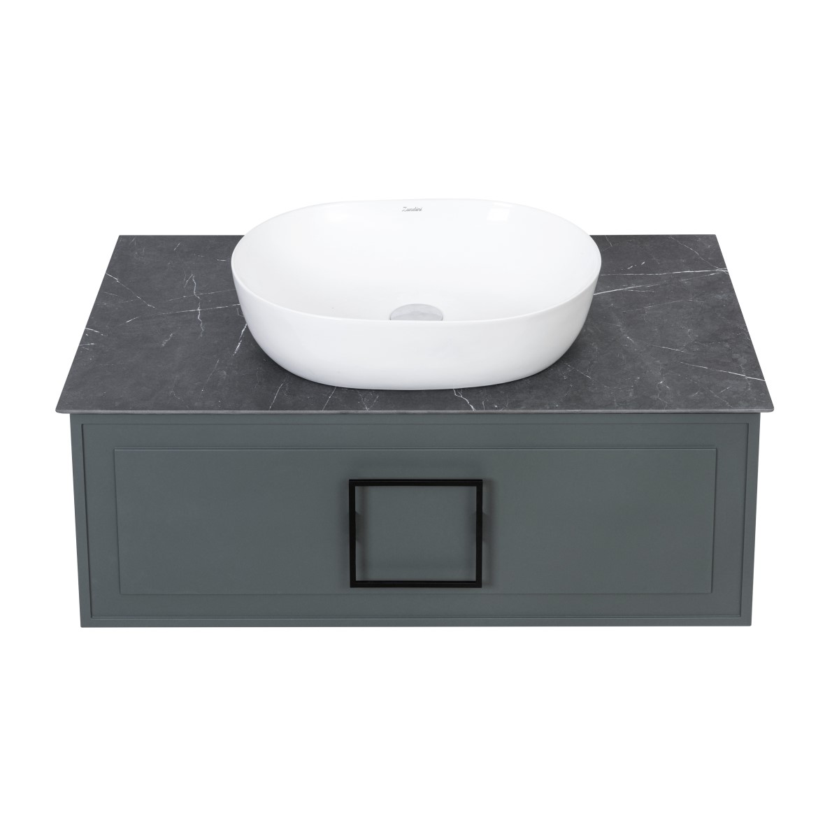 Столешница La Fenice Granite Black Olive Light Lappato 90 см, черная