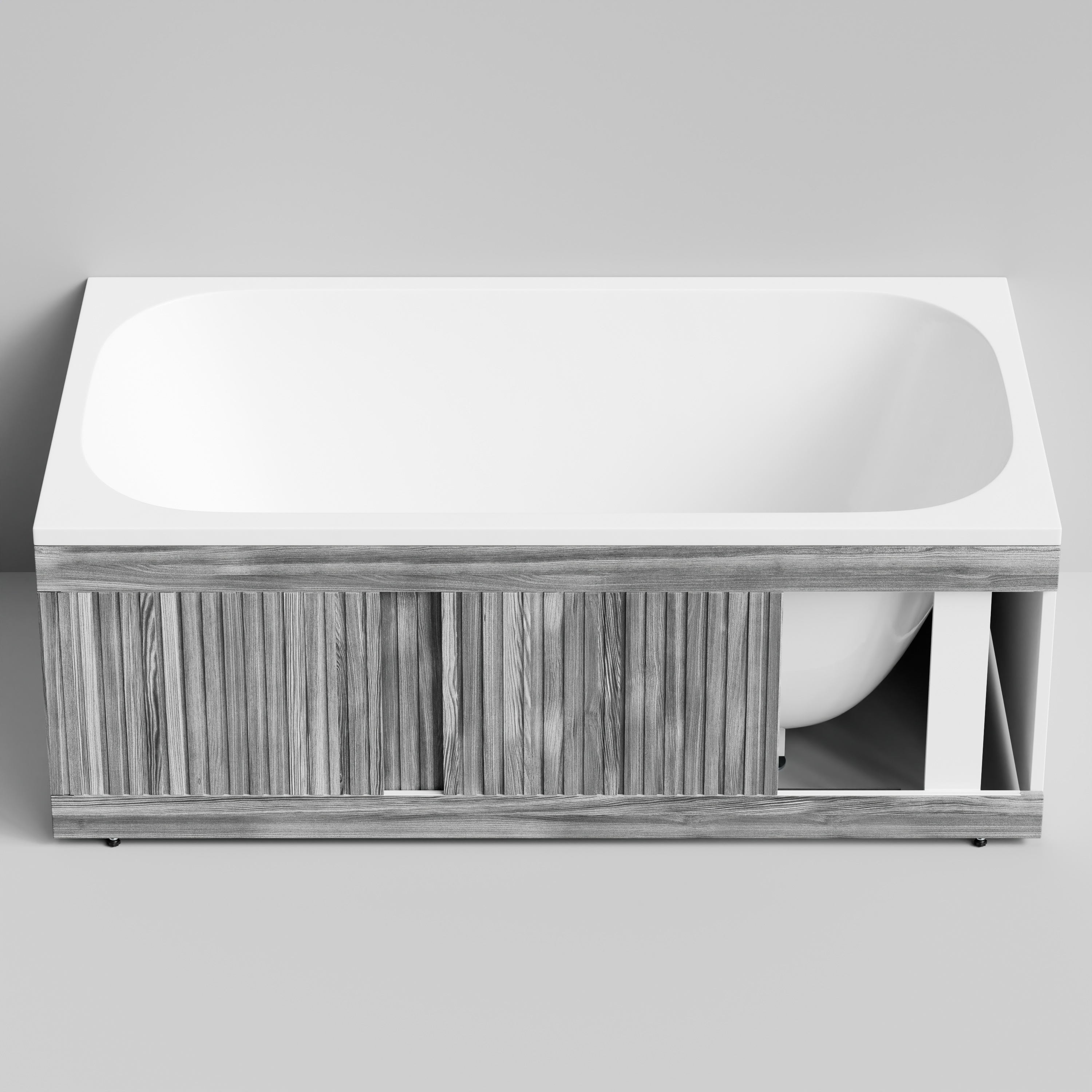 Экран под ванну Vod-ok Тач 150 раздвижной Лиственница структурная контрастно-серая