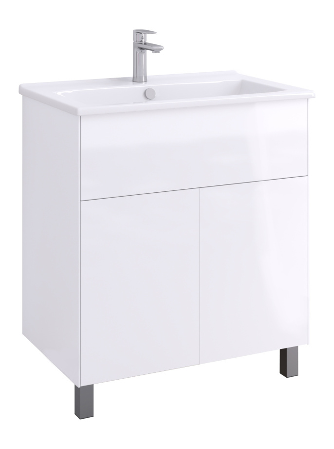 Тумба напольная Aquaton Форест Про 75 с раковиной Элина 75, белый