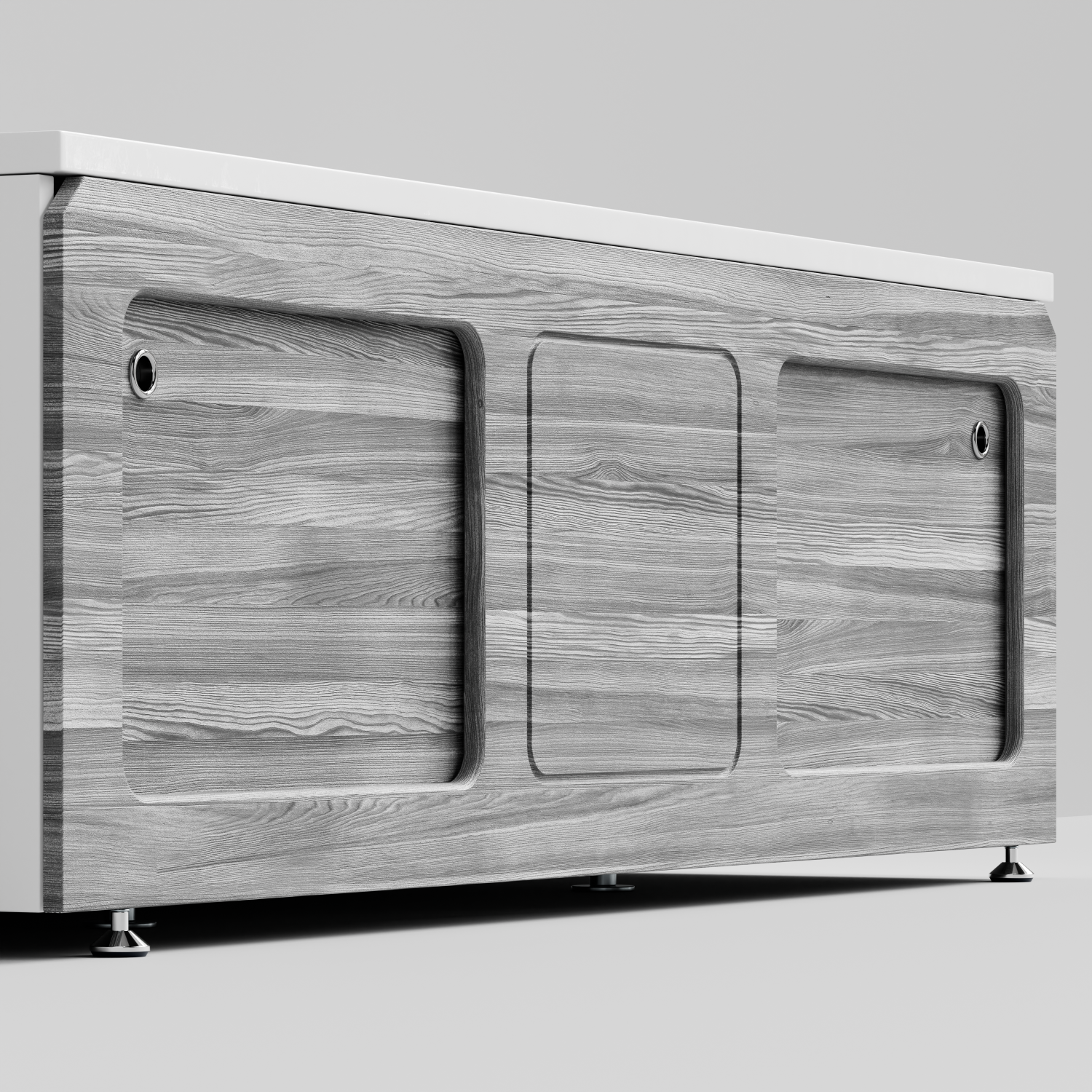 Экран под ванну Vod-ok Хит 180 раздвижной Лиственница структурная контрастно-серая