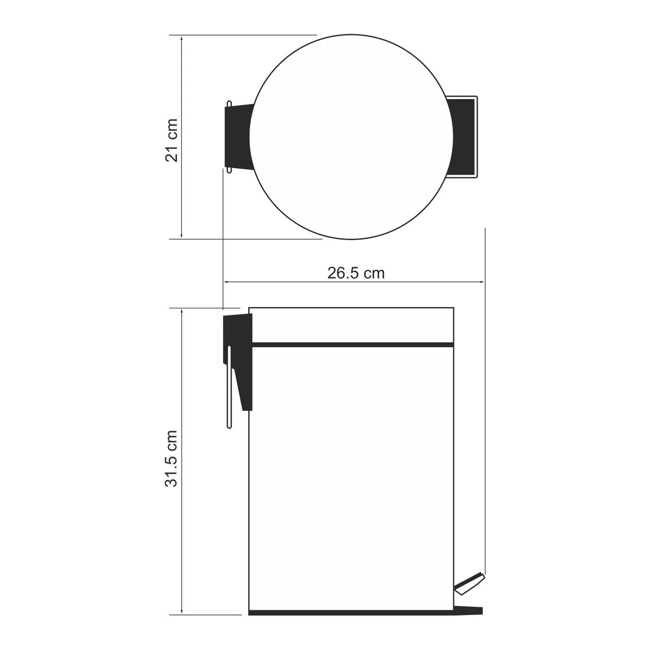 Ведро для мусора WasserKraft K-665 никель
