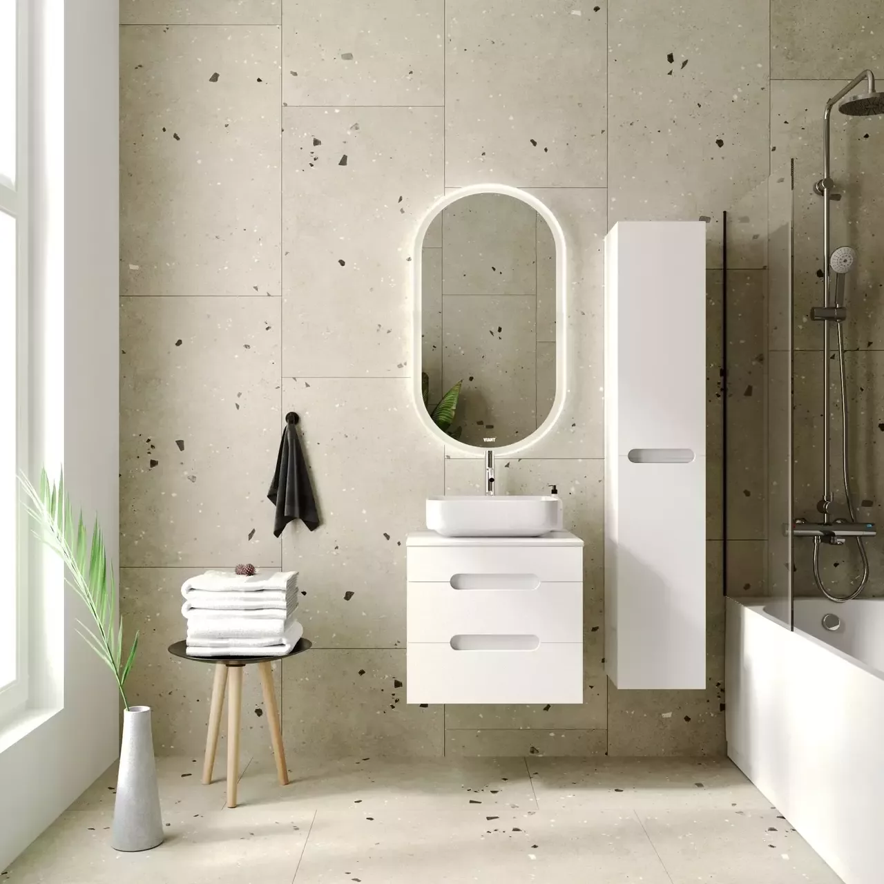 Пенал подвесной Viant Марсель 30 L/R белый