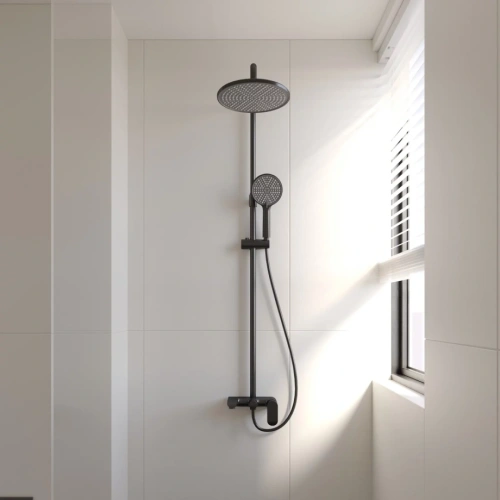 Душевая стойка Veconi FERRI FE-110-B-C4, чёрный матовый от магазина Vanna-Vanna.ru!