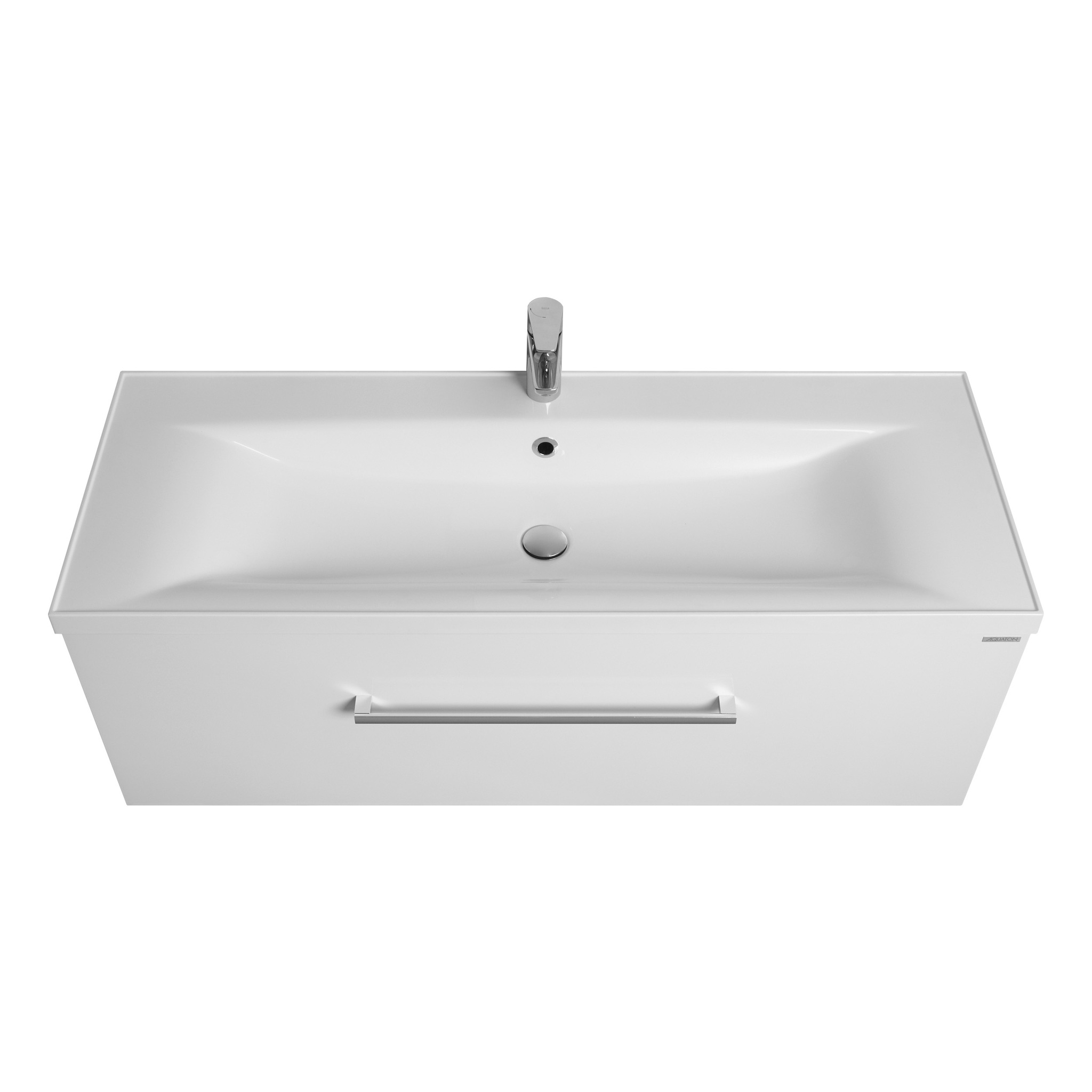 Тумба с раковиной Aquaton Мадрид 120, 1 ящик, подвесная, белая