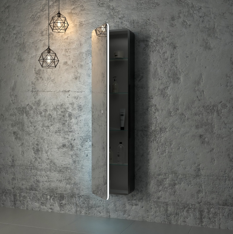 Пенал EQUIL Eltoro подвесной black LED 360х156