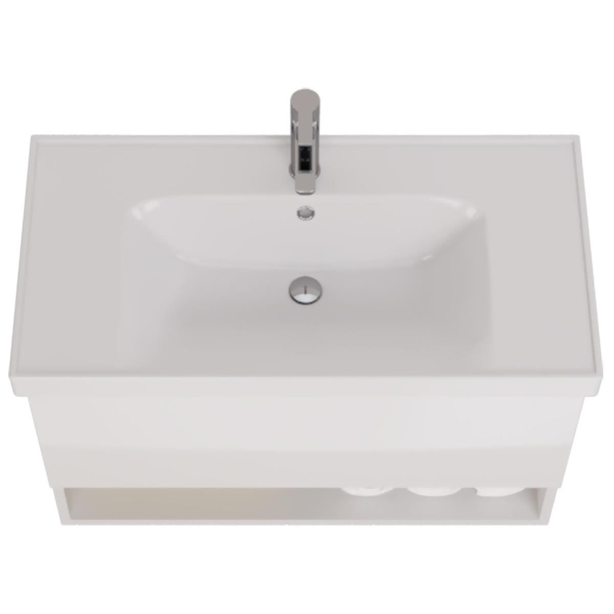 Тумба с раковиной подвесная Dreja Perfecto 90 см, белый