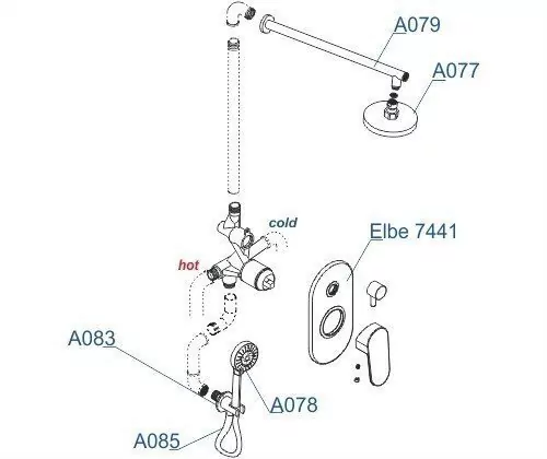 Душевой комплект WasserKraft A16777 черный Soft-touch