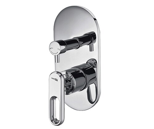 Смеситель с переключателем WasserKraft Kammel 1841 встраиваемый, на 2 выхода, хром